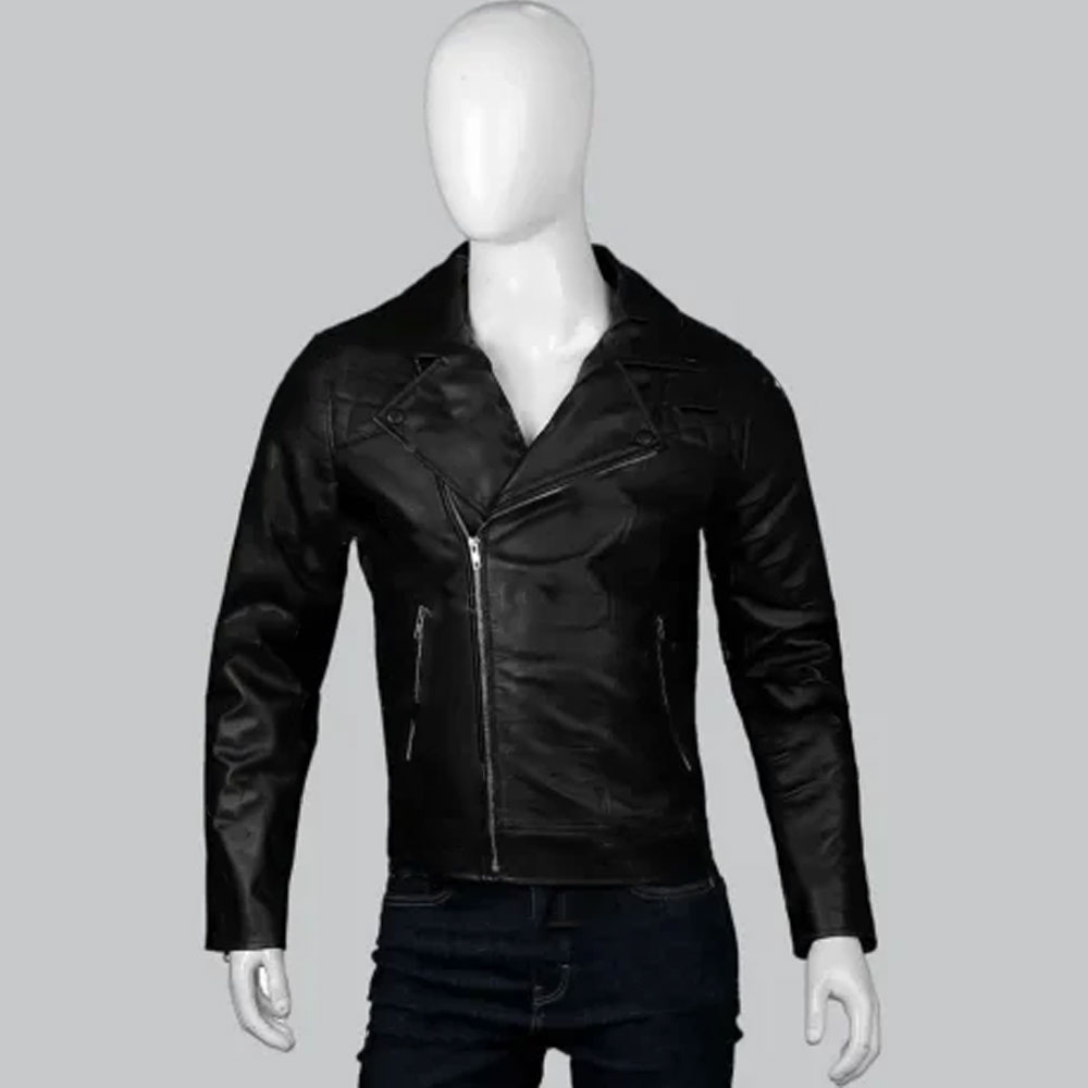 Dean Winchester Supernatural Black Biker Leather Jacket