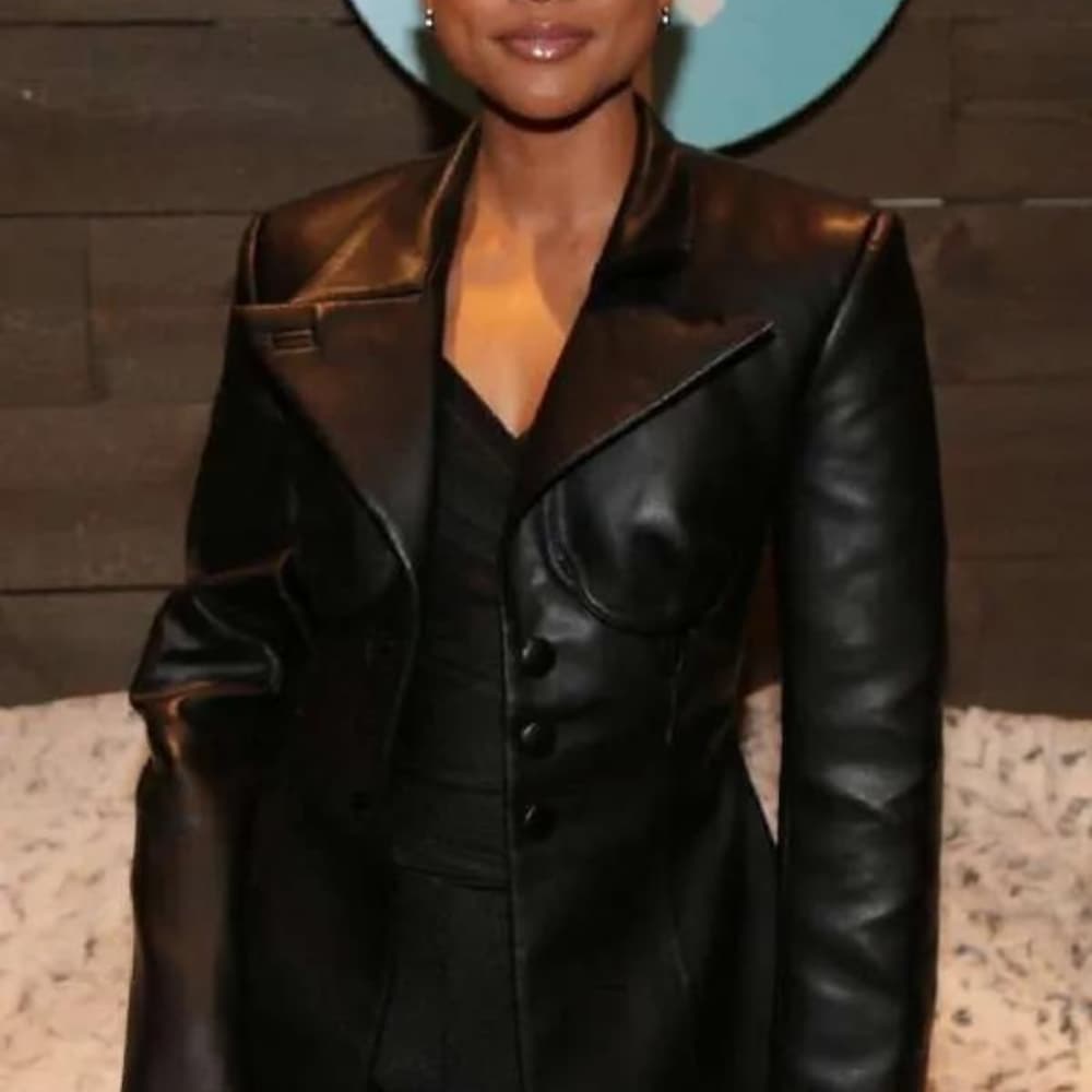Divinity 2023 Karrueche Tran (Nikita) Black Leather Coat