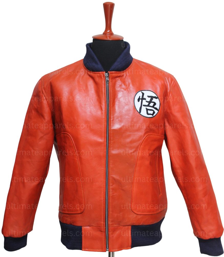 Dragon Ball Z Super Saiyan Orange Leather Jacket