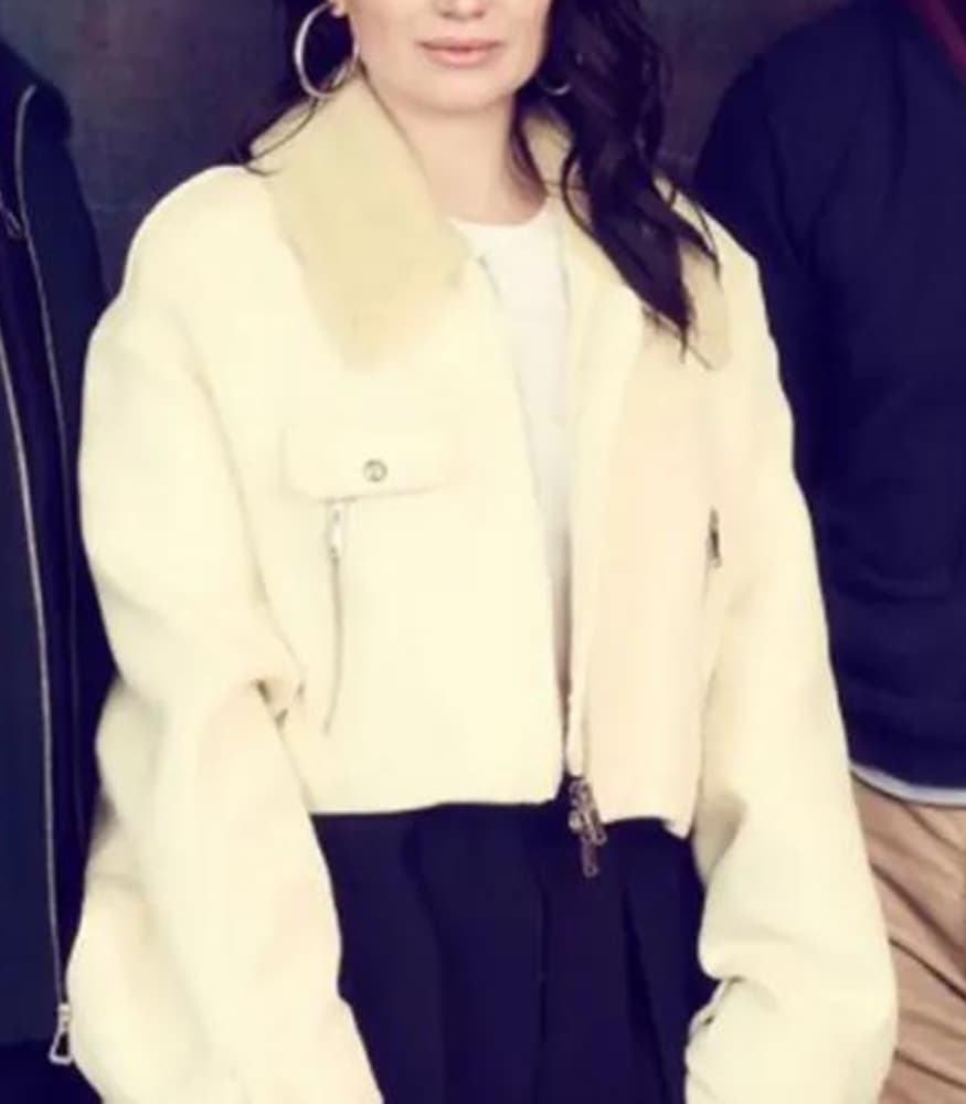 Flora and Son Eve Hewson White Wool Jacket
