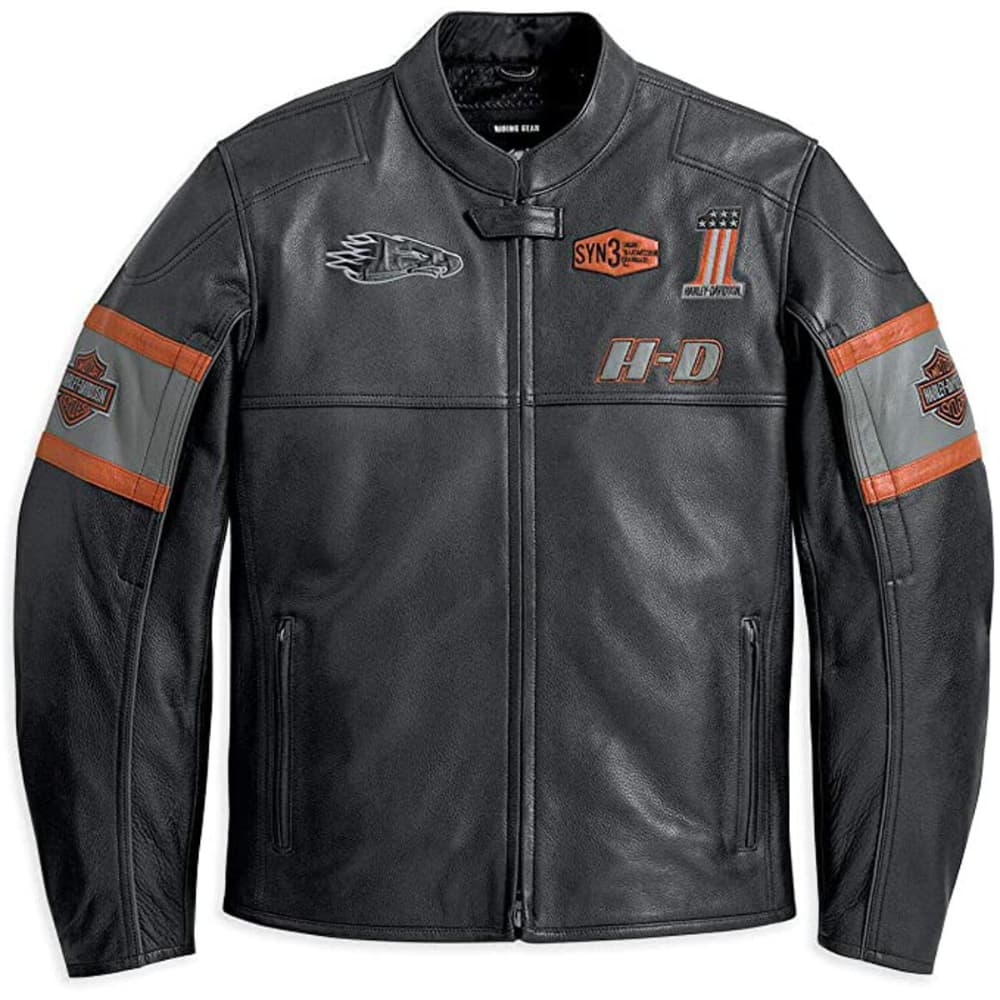 Harley Davidson HD1 Black Biker Leather Jacket