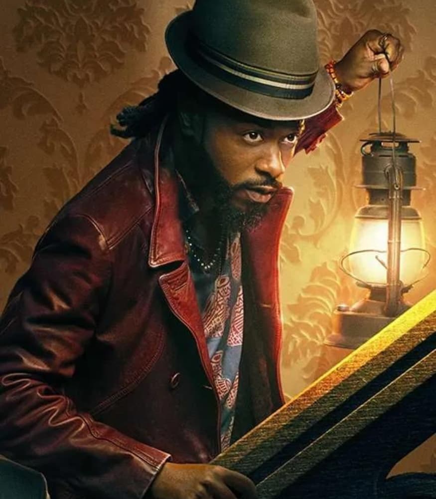 Haunted Mansion 2023 LaKeith Stanfield Maroon Leather Jacket