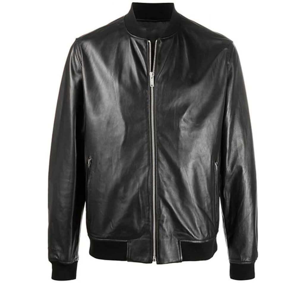 Infinite Evan McCauley Black Bomber Leather Jacket