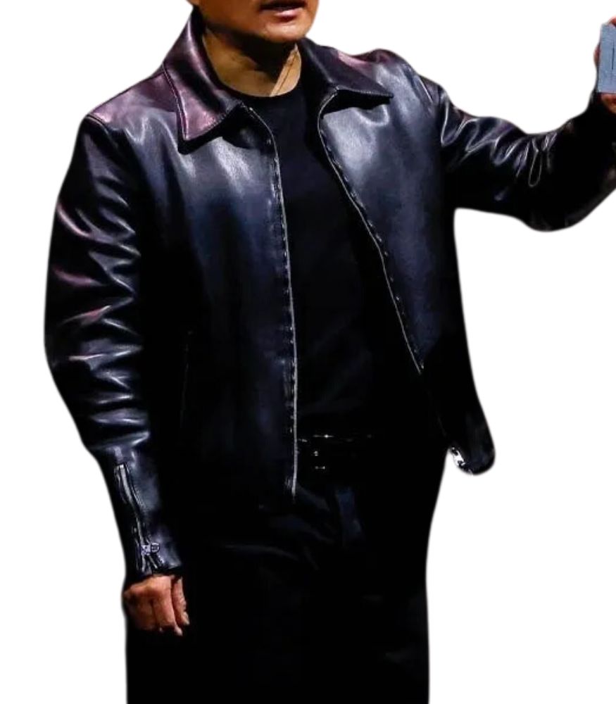 Jensen Huang Nvidia President Black Leather Jacket