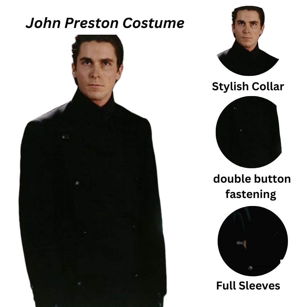 CHRISTIAN BALE EQUILIBRIUM JOHN PRESTON BLACK COSTUME