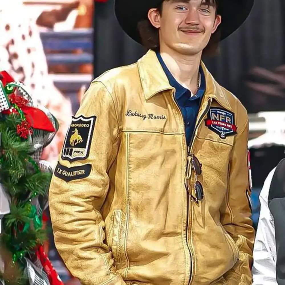 Logan Hay NFR Las Vegas Brown Leather Jacket