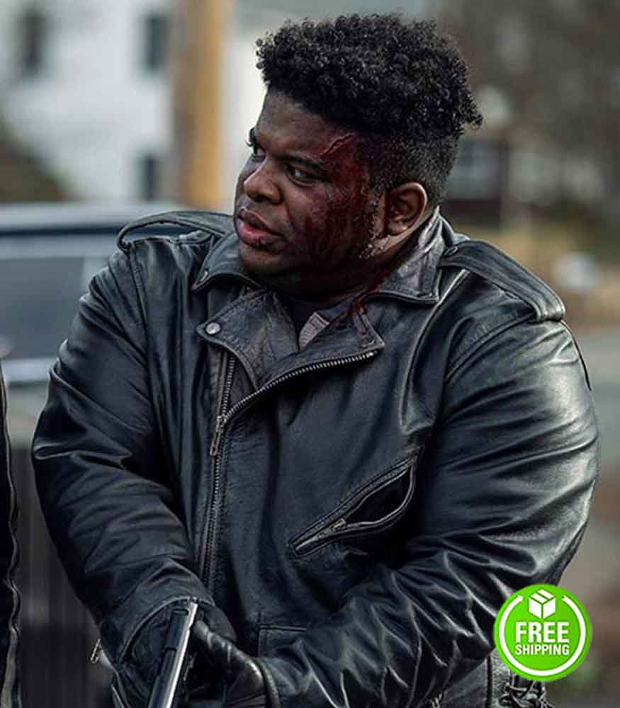 NOS4A2 JONATHAN LANGDON (LOU CARMODY) BLACK LEATHER JACKET