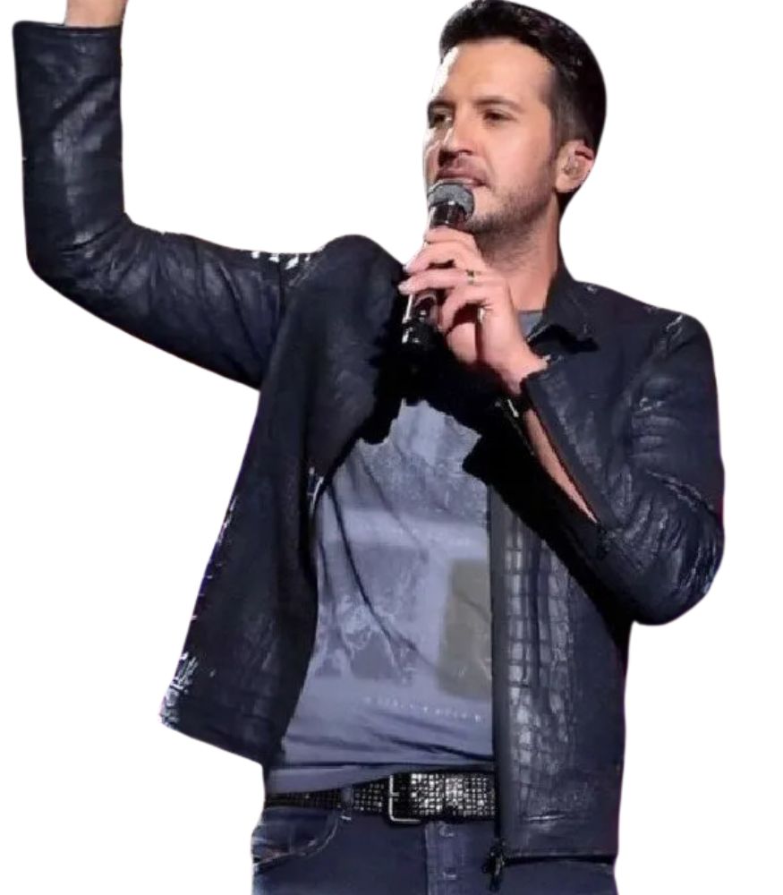 Luke Bryan Black Leather Jacket