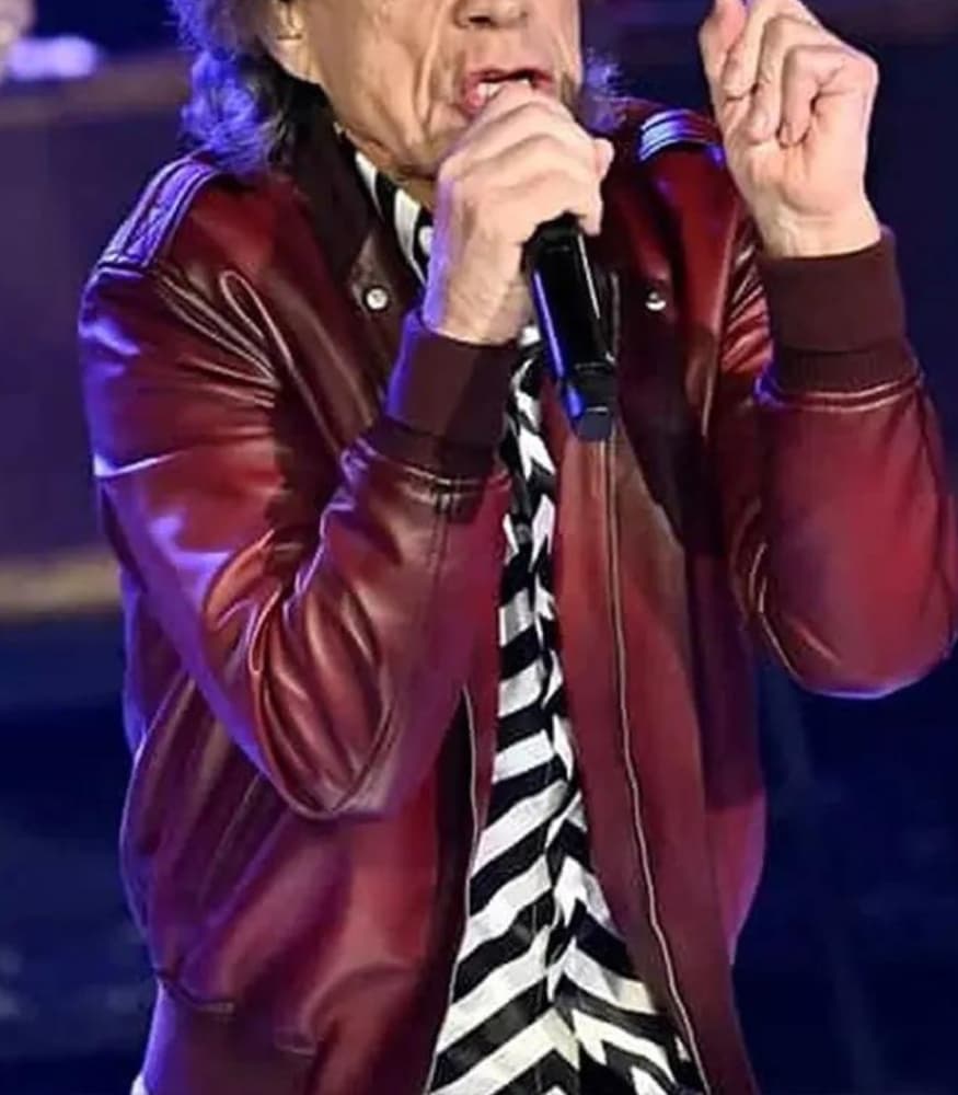 Mick Jagger NYC Club Bomber Leather Jacket