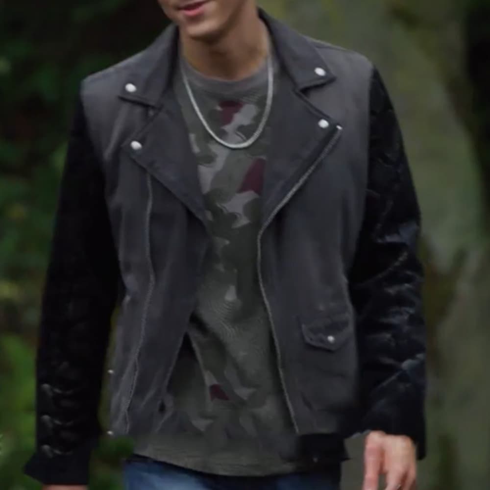 Monster High the Movie 2022 Deuce Gorgon Black Biker Leather Jacket