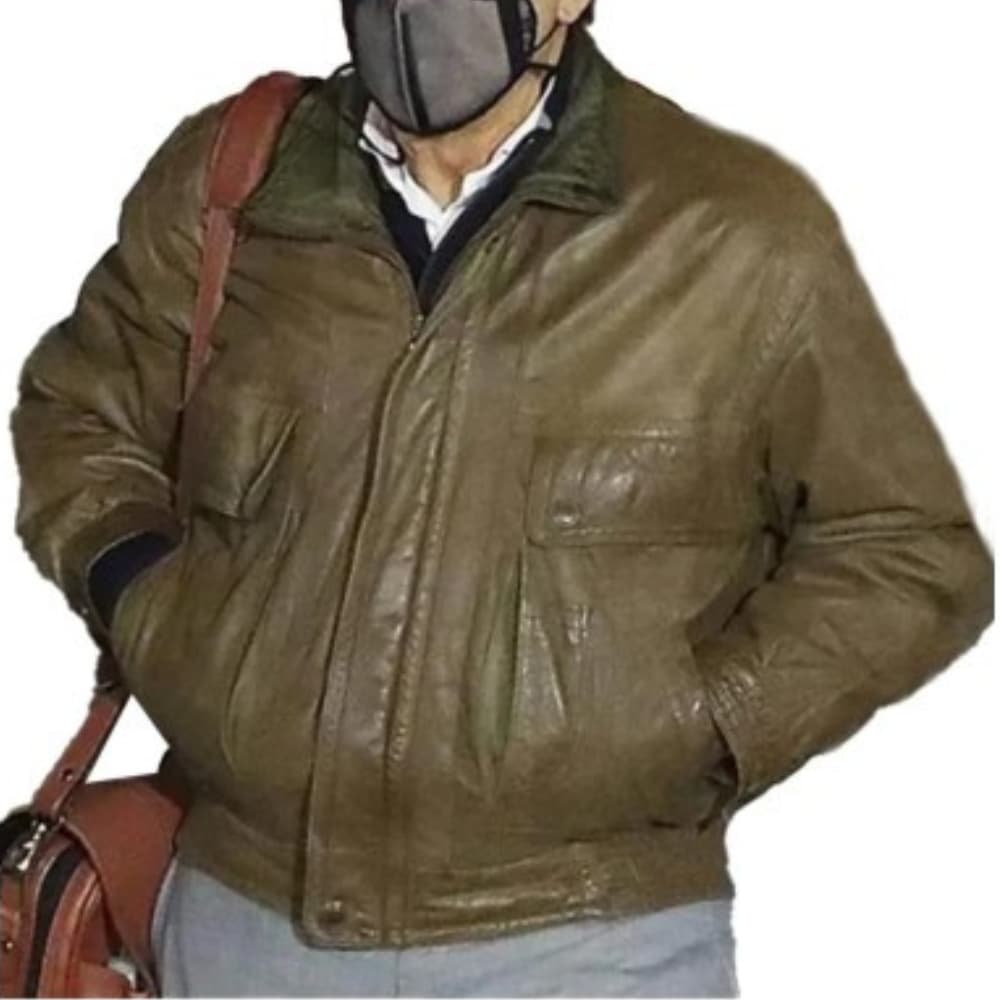 Nick Saban Coach Brown Leather Jacket