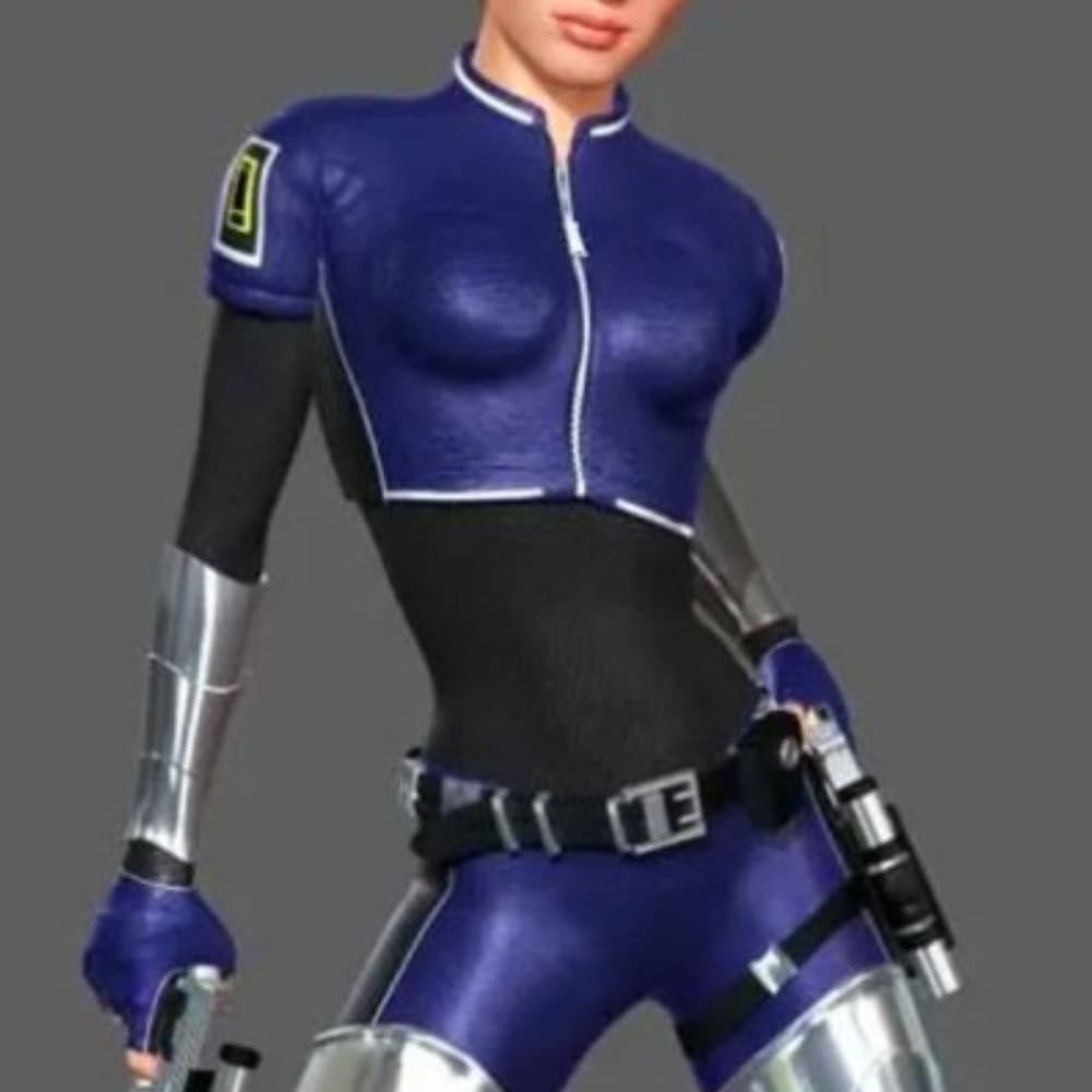 Perfect Dark Agent Joanna Cropped Leather Jacket