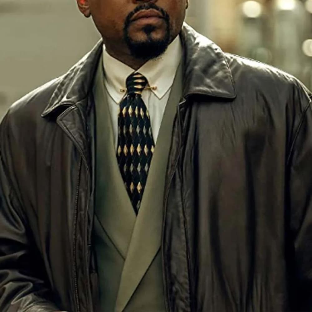 Power Book III Born Ready Black Leather Trench Coat