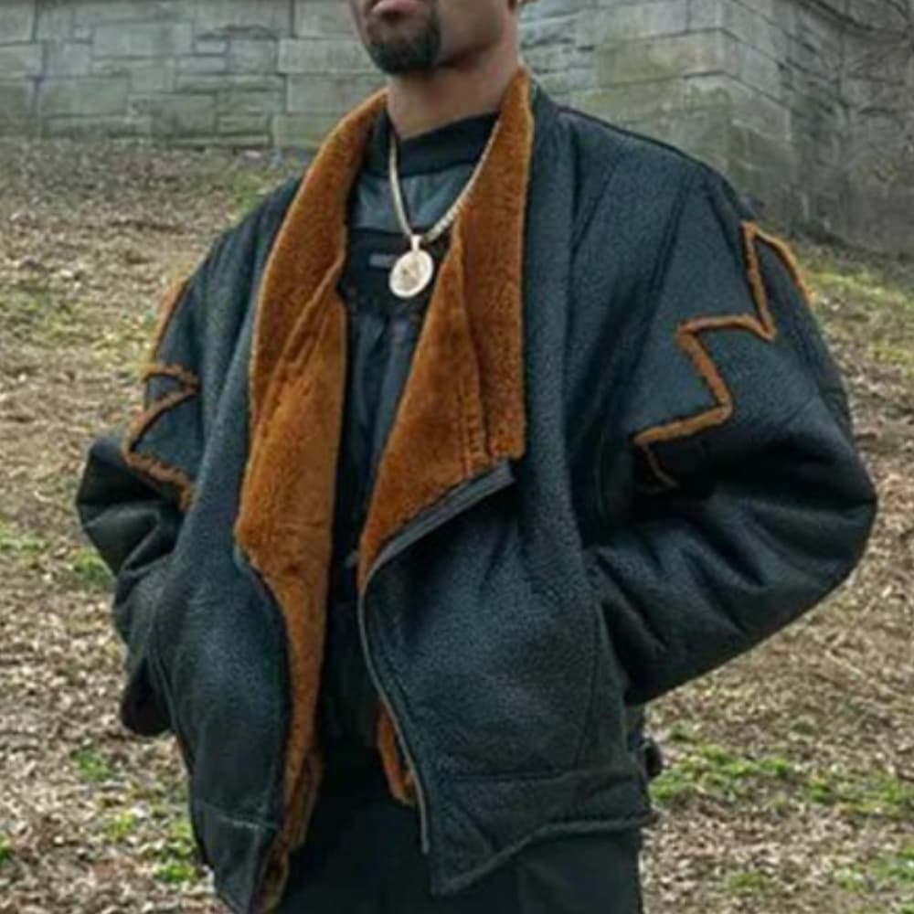 Power Book III: Raising Kanan Marvin Black Leather Shearling Jacket