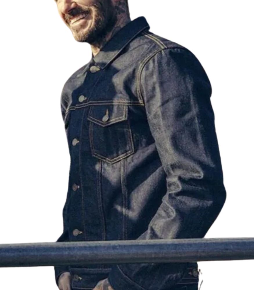 Save Our Squad David Beckham Blue Denim Jacket