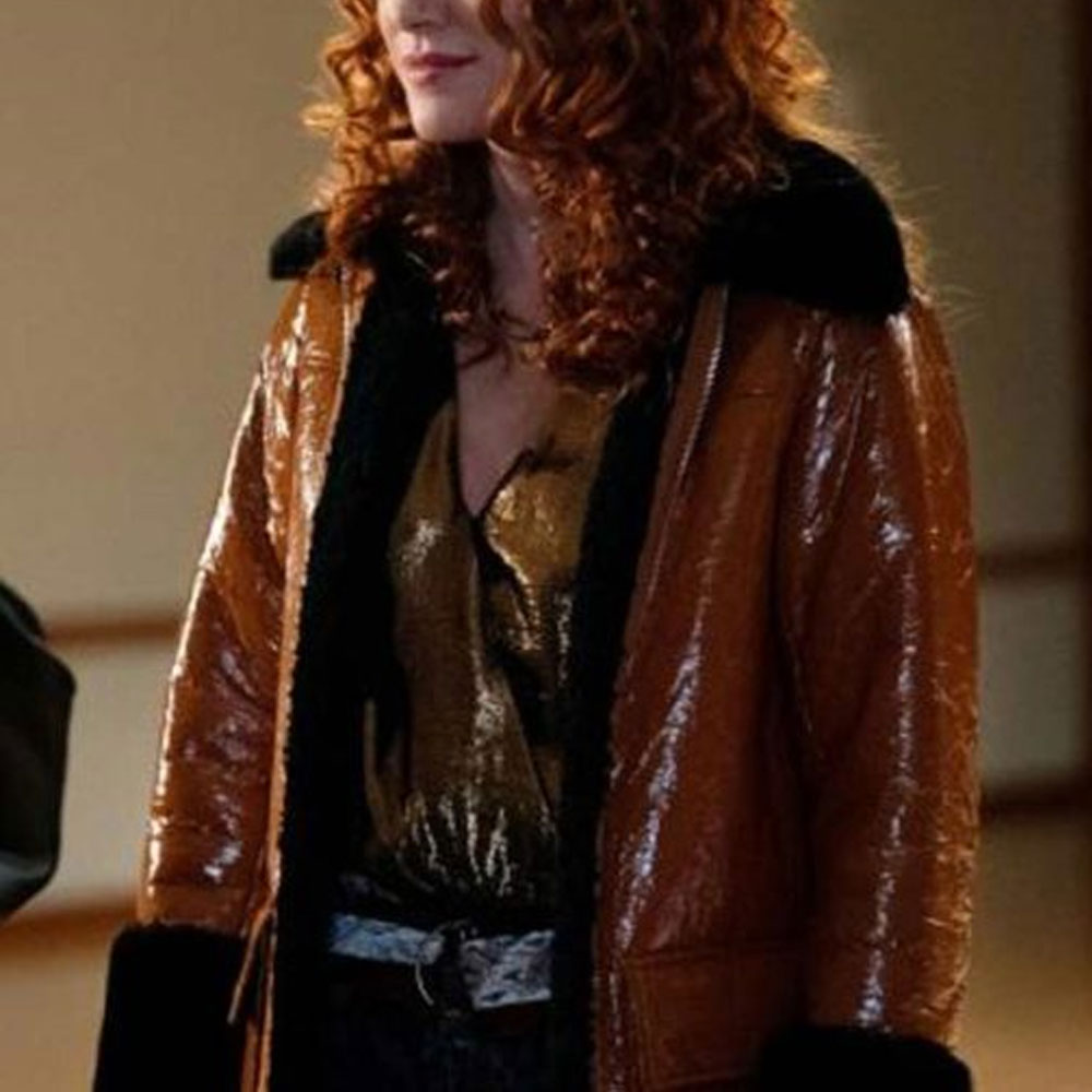 Supernatural Season 15 Anael Shearling Leather Coat