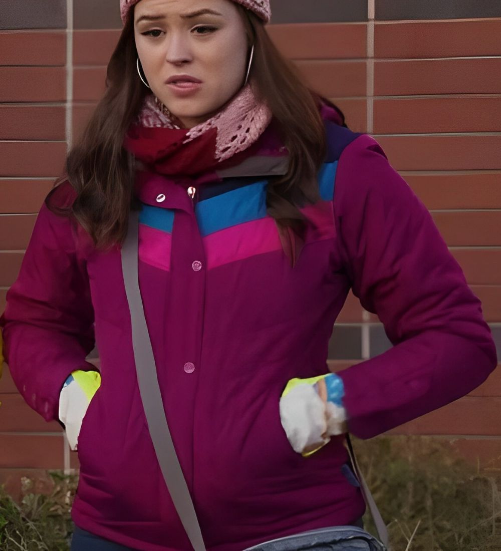 The Goldbergs S7 Hayley Orrantia (Erica Goldberg) Burgundy Cotton Jacket
