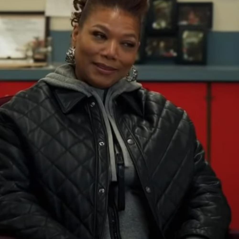 The Equalizer Queen Latifah Black Quilted Leather Jacket