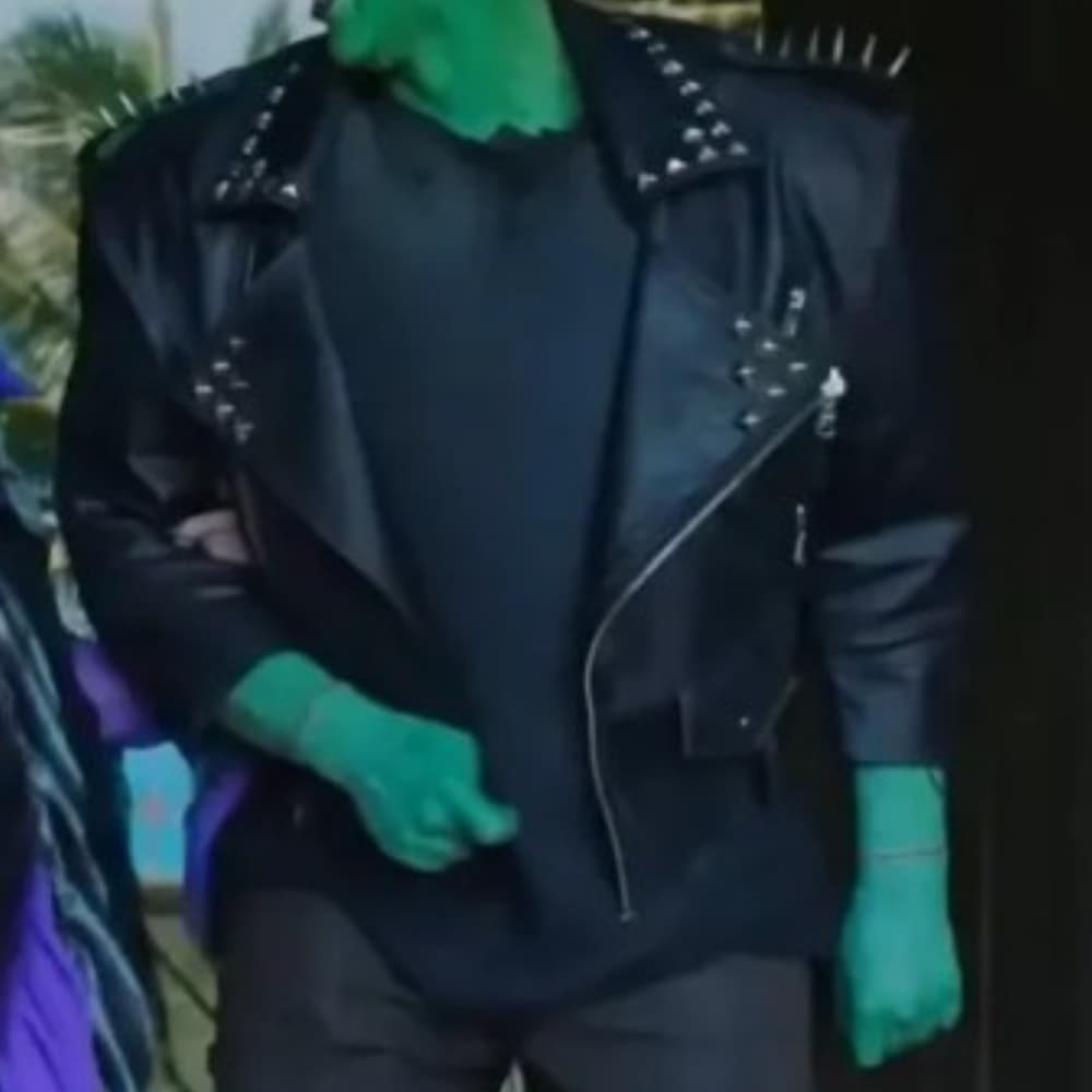 The Munsters Herman Munster Studded Black Leather Jacket