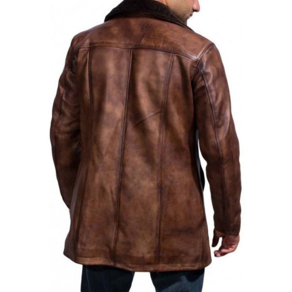 The Wolverine Logan Shearling Brown Leather Coat