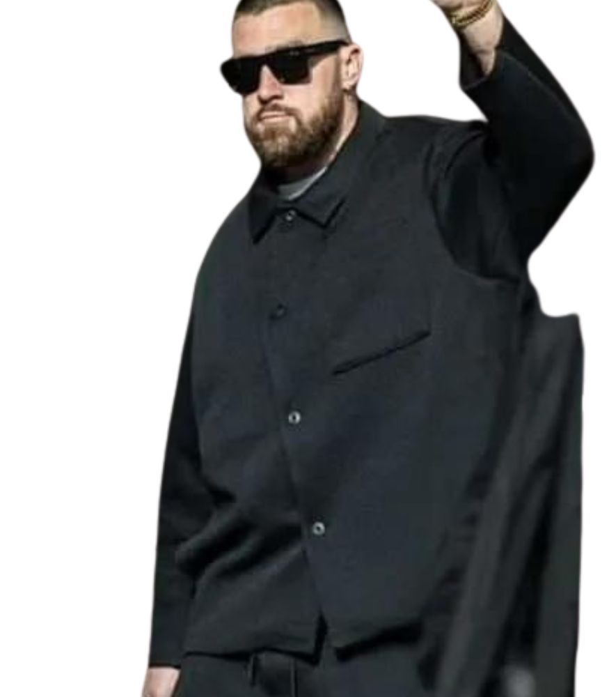 Travis Kelce Wool Black Jacket