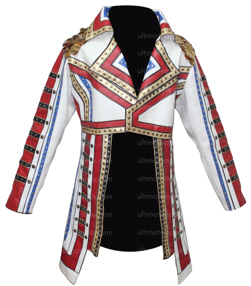 WWE Cody Rhodes White Military Leather Coat
