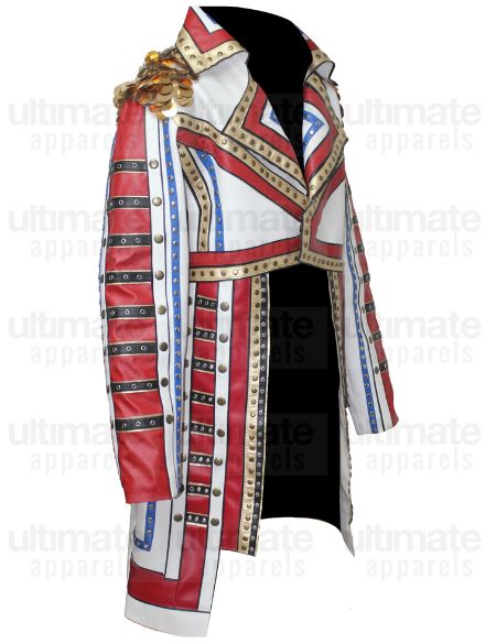 WWE Cody Rhodes White Military Leather Coat